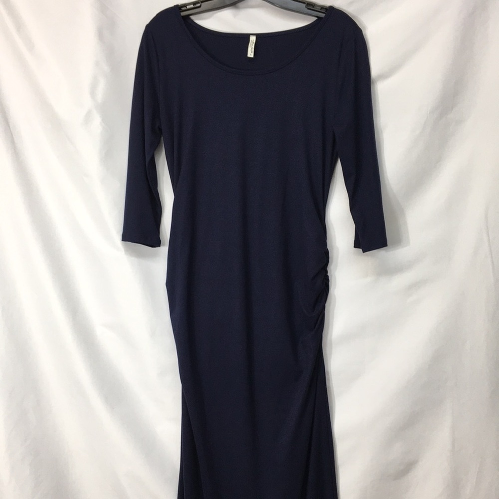 Mother Bee Maternity Women’s Navy Maxi Dress Size S Like-NEW